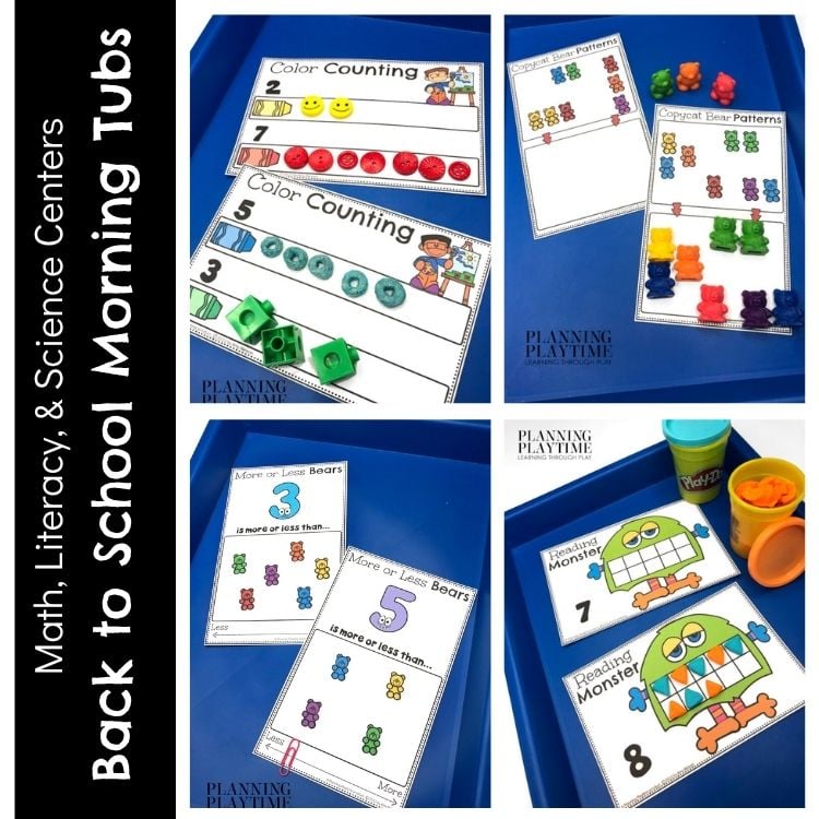 Back to School Math & Literacy Centers Preschool (2)