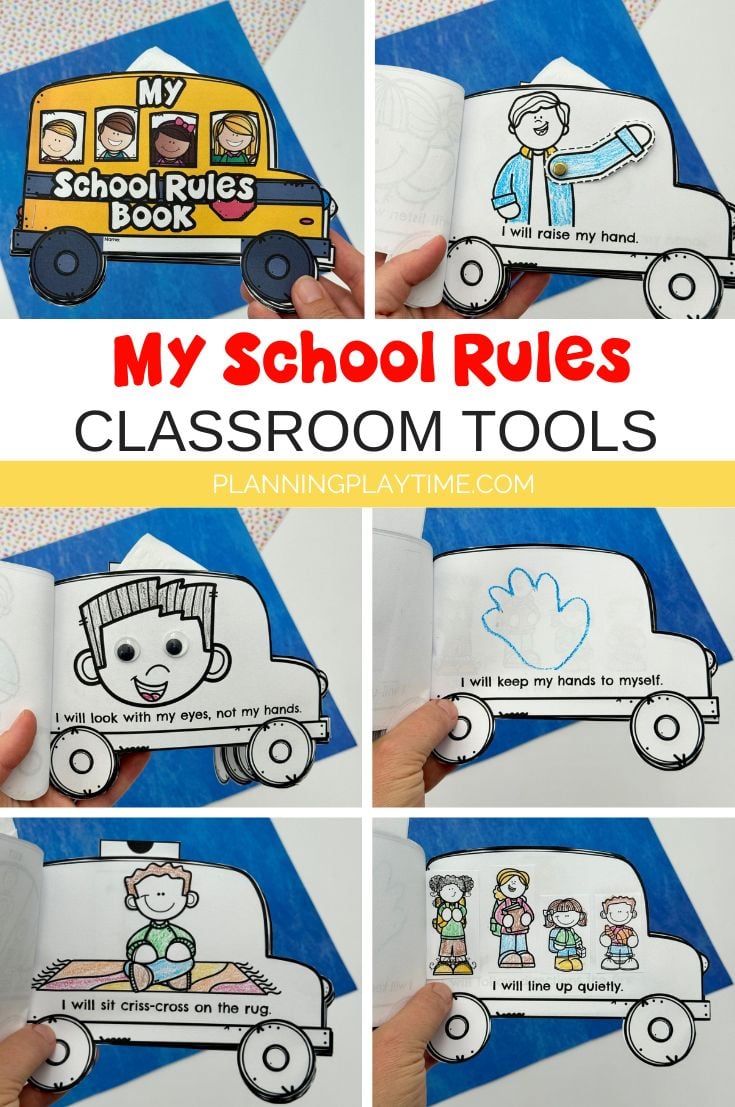 Back to School Craft - My School Rules Book