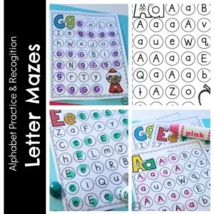 A - Dot it Letter Find Maze