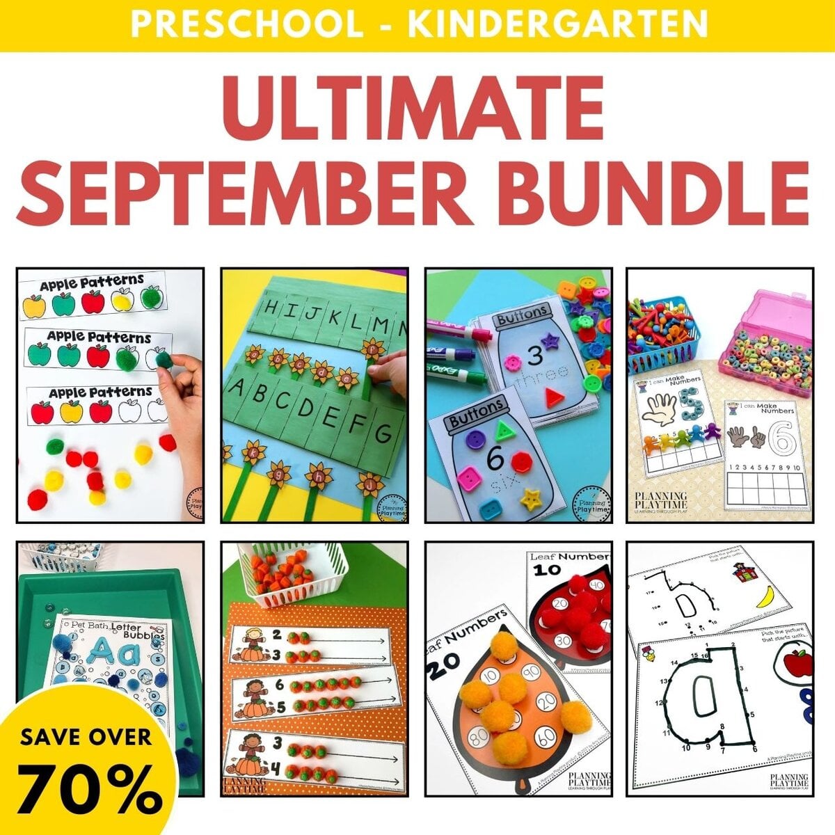 September Bundle for Fall Learning Preschool - Kindergarten