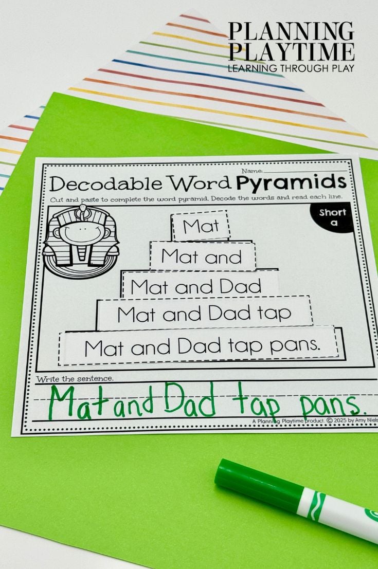 Decodable Phonics Activities for Kindergarten