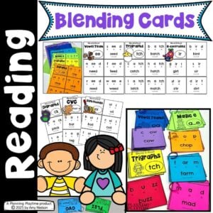 Blend and Read Word Cards for Beginning Readers