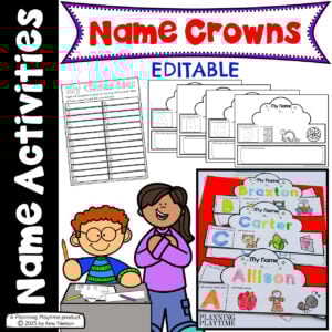 Editable Name Crowns - Beginning Sounds Hats