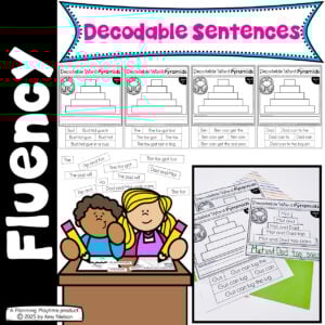 Decodable Phonics Practice | Word Pyramids | SOR Worksheets | Kindergarten - First Grade