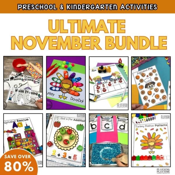 Preschool & Kindergarten November Bundle | Complete Learning