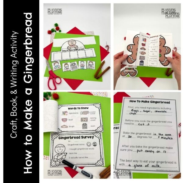 How to Make Gingerbread Craft, Book, and Writing Activity Pack