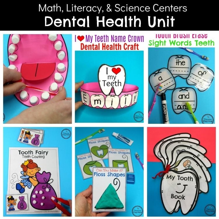 Dental Health Activities, Worksheets, and Centers for Preschool _ Kindergarten