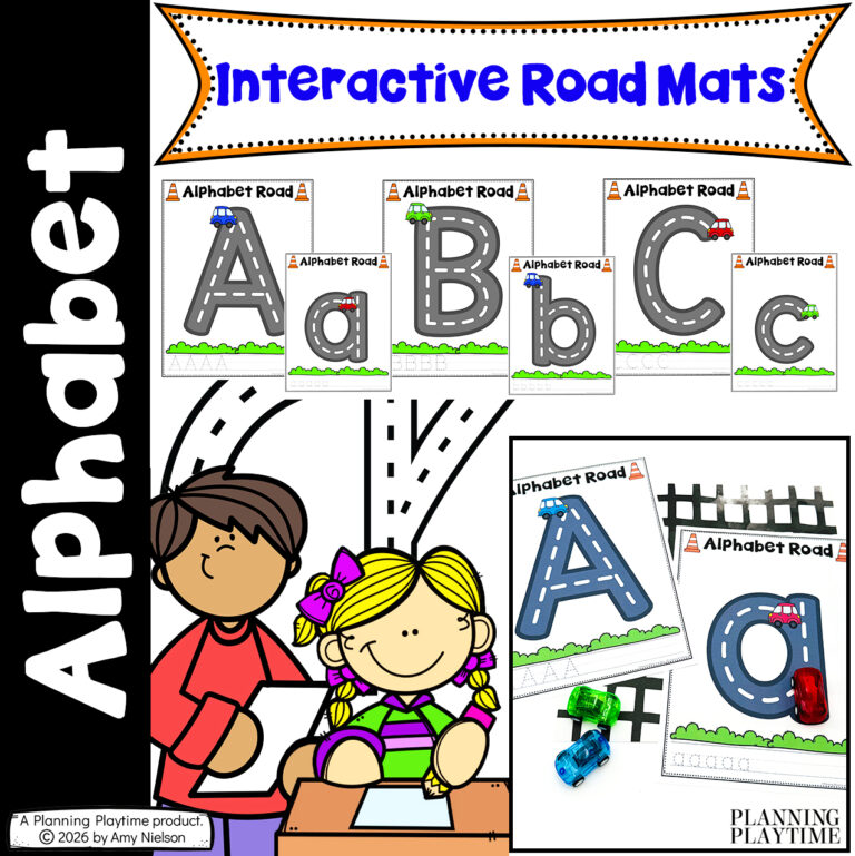 Alphabet Road Tracing Mats
