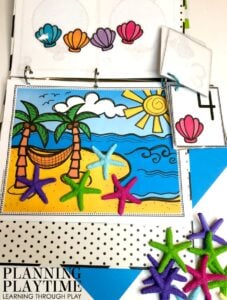 Preschool Counting Activities Binder - Counting Shells
