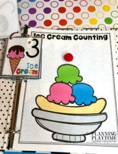 Preschool Counting Activities Summer Theme - Interactive Counting Binder
