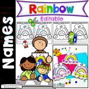 Editable Rainbow Name Craft