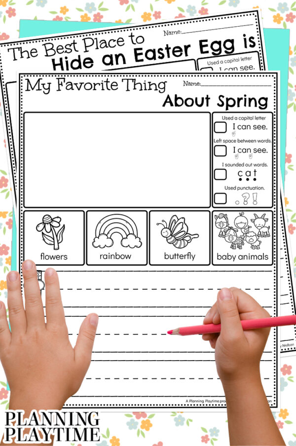 April Kindergarten Writing Prompts