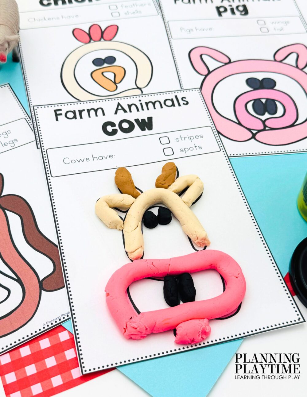 Farm Playdough Mats for Preschool & Kindergarten