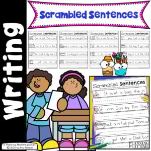 Unscramble Sentence Practice for Comprehension | Kindergarten Writing