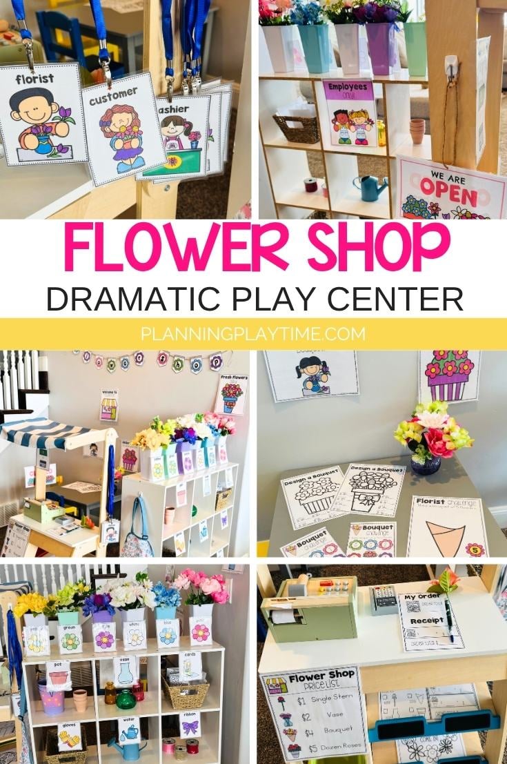 Flower Shop Dramatic Play for Preschool - Kindergarten | Spring Pretend Play