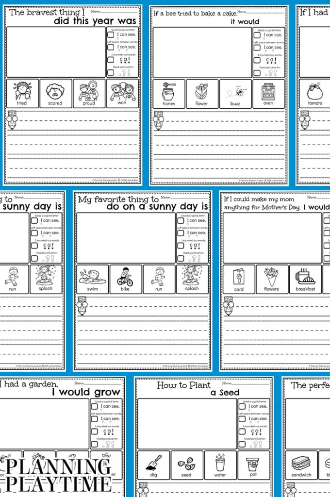 May Writing Prompts for Kindergarten
