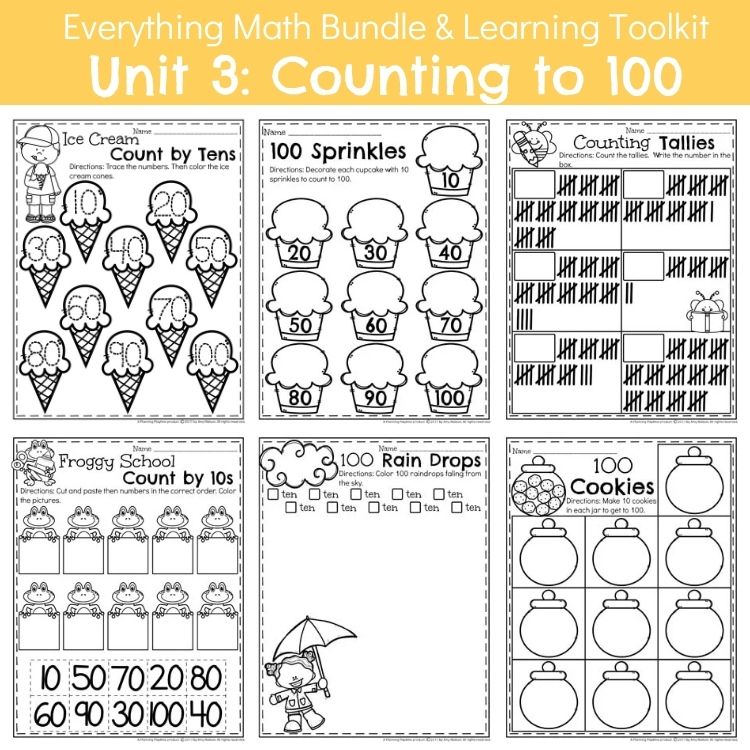 Counting to 100 Games and Centers (3)