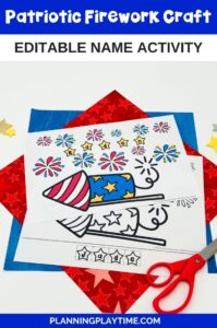 Editable Patriotic Name Craft | Summer Activity | 4th of July | Name Craft