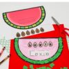 Editable Watermelon name craft | Summer Name Practice