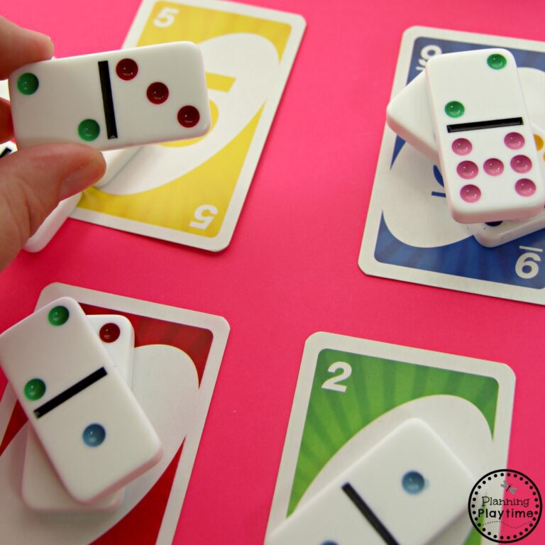 Kindergarten Counting Activity with Dominoes