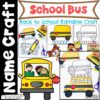 Editable School Bus Name Craft