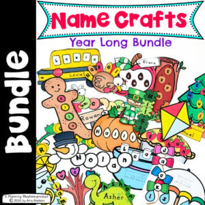 Full Year Editable Name Crafts for Prsechool or Kindergarten