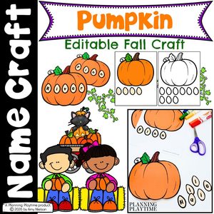 Editable Pumpkin Name Craft