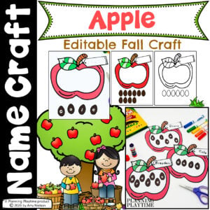 Editable Apple Name Craft