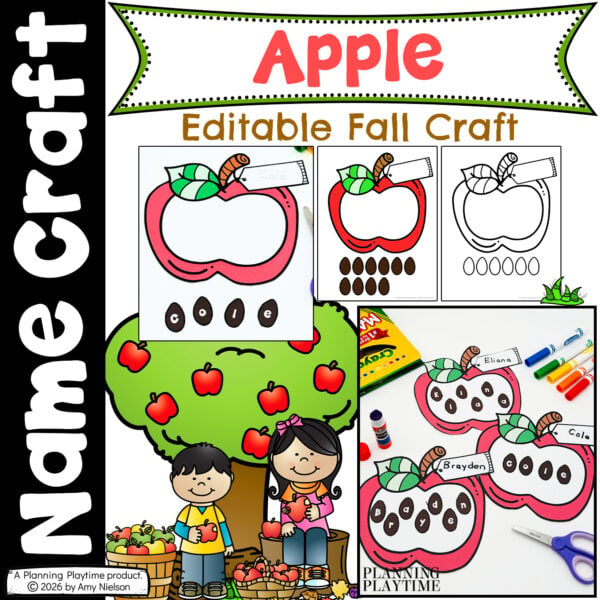 Editable Apple Name Craft